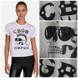 Lauren Moshi Crystal Ursula CBGB Punk Skull tee